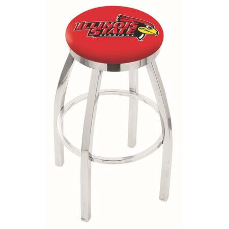36 Chrome Illinois State Swivel Bar Stool,Accent Ring